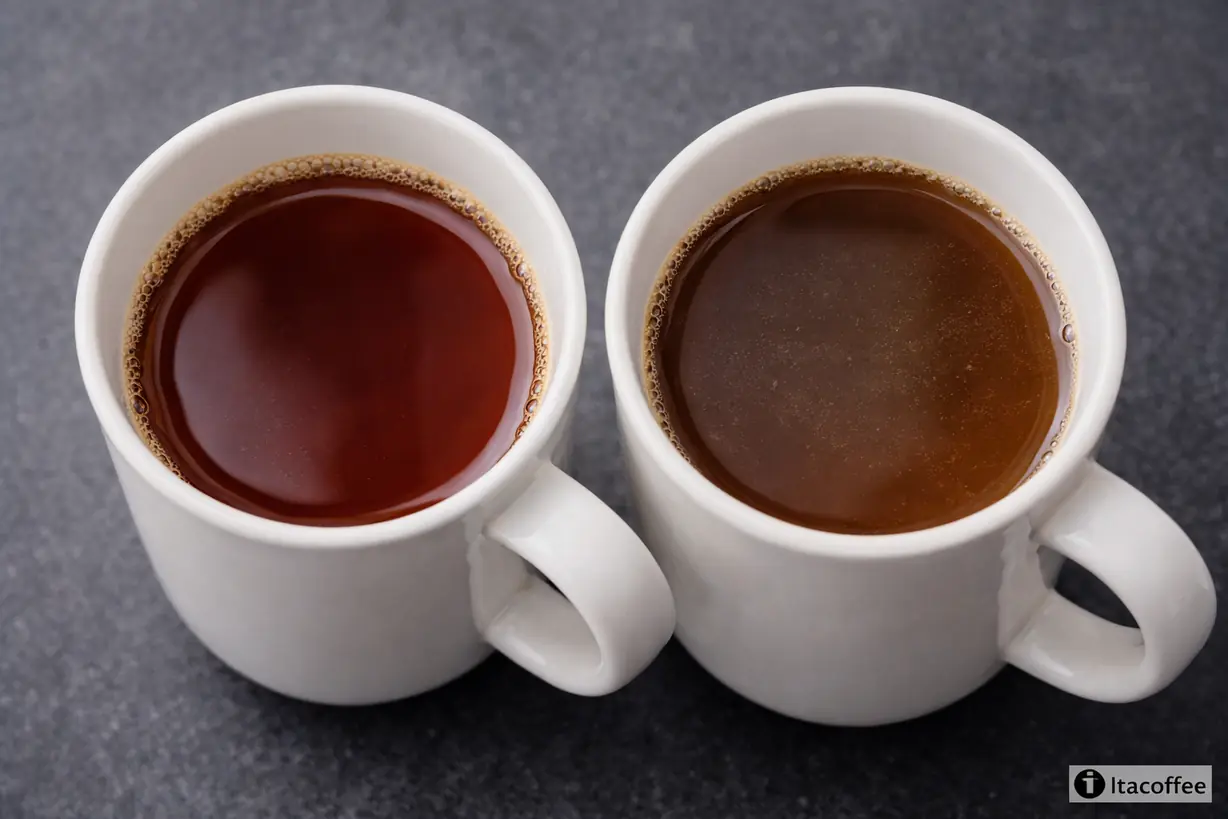 comparison of brewed coffee clarity from different grinder consistency levels