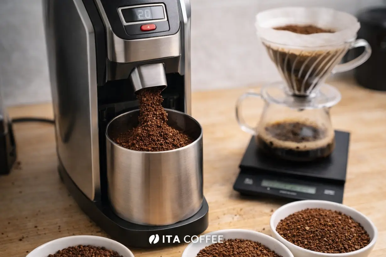 mid range burr grinder pour over grind consistency analysis